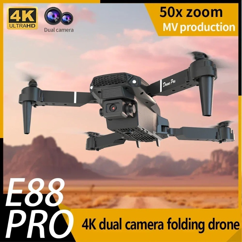 E88 Mini Dron z Kamerą 4K HD W – Drone Kit Tricopter recenzja i cena