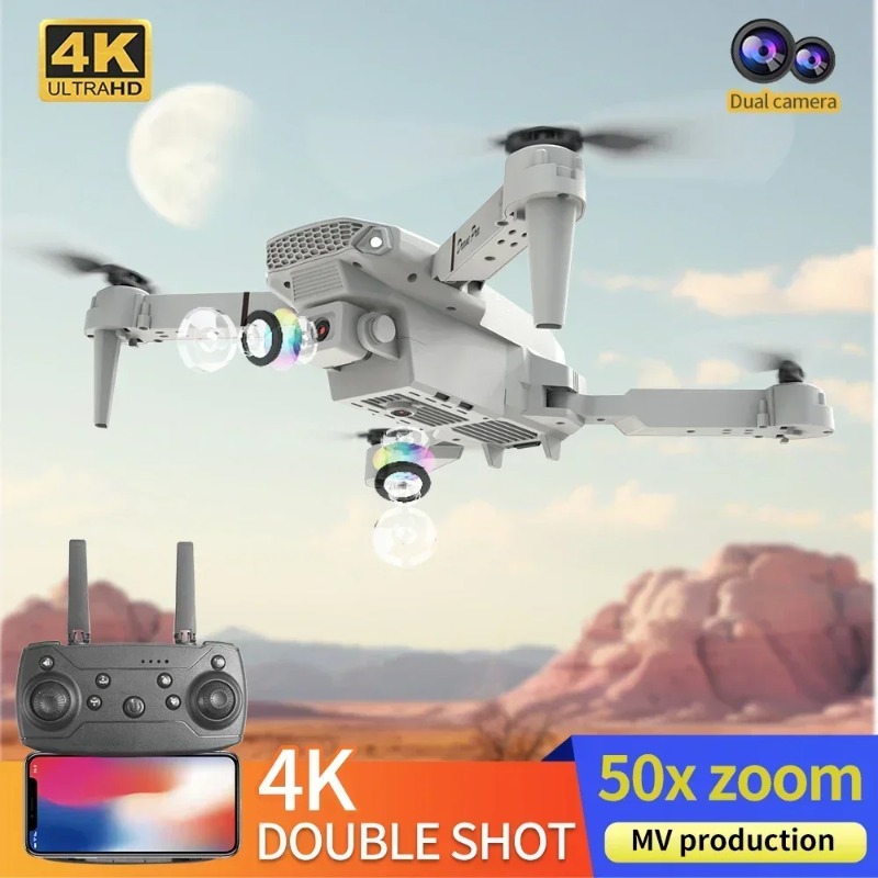 E88 Mini Dron z Kamerą 4K HD W – Drone Kit Tricopter recenzja i cena